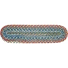 Rhody Country Jewel Sapphire CJ95 8 in. X 28 in. Stair Tread Set-of-13 Braided Rug