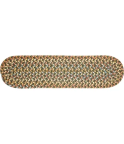 Rhody Cypress Dk. Taupe CY27 8 in. X 28 in. Stair Tread Set-of-13 Braided Rug