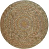 Rhody Cypress Dk. Taupe CY27 4 ft. X 4 ft. Round Braided Rug