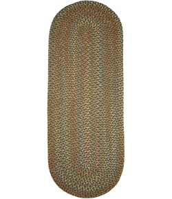 Rhody Cypress Dk. Taupe CY27 2 ft. X 6 ft. Oval Runner Braided Rug