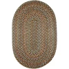 Rhody Cypress Brown Velvet CY37 10 ft. X 13 ft. Oval Braided Rug