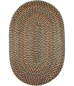 Rhody Cypress Brown Velvet CY37 4 ft. X 6 ft. Oval Braided Rug
