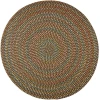 Rhody Cypress Brown Velvet CY37 4 ft. X 4 ft. Round Braided Rug