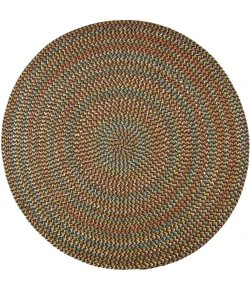 Rhody Cypress Brown Velvet CY37 4 ft. X 4 ft. Round Braided Rug