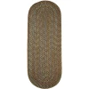 Rhody Cypress Brown Velvet CY37 2 ft. X 8 ft. Oval Runner Braided Rug
