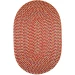 Rhody Cypress Brilliant Red CY47 10 ft. X 13 ft. Oval Braided Rug