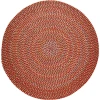 Rhody Cypress Brilliant Red CY47 4 ft. X 4 ft. Round Braided Rug
