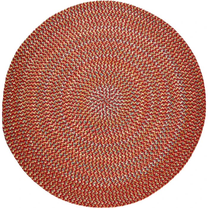 Rhody Cypress Brilliant Red CY47 4 ft. X 4 ft. Round Rug