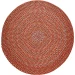 Rhody Cypress Brilliant Red CY47 10 ft. X 10 ft. Round Braided Rug