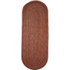 Rhody Cypress Brilliant Red CY47 2 ft. X 8 ft. Oval Runner Braided Rug