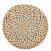 Rhody Cypress Earth Beige CY57 15 in. X 15 in. Chair Pad Set-of-4 Braided Rug