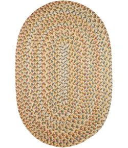 Rhody Cypress Earth Beige CY57 10 ft. X 13 ft. Oval Braided Rug