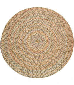 Rhody Cypress Earth Beige CY57 10 ft. X 10 ft. Round Braided Rug