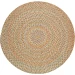 Rhody Cypress Earth Beige CY57 6 ft. X 6 ft. Round Braided Rug