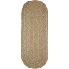 Rhody Cypress Earth Beige CY57 2 ft. X 8 ft. Oval Runner Braided Rug