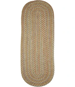 Rhody Cypress Earth Beige CY57 2 ft. X 8 ft. Oval Runner Braided Rug