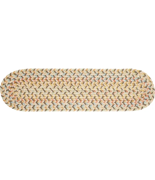 Rhody Cypress Earth Beige CY57 8 in. X 28 in. Stair Tread Rug