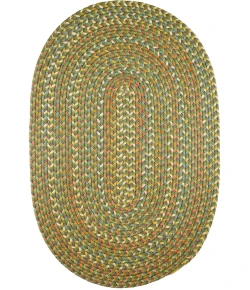 Rhody Cypress Olive CY67 8 ft. X 11 ft. Oval Braided Rug