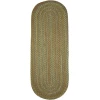 Rhody Cypress Olive CY67 2 ft. X 8 ft. Oval Runner Braided Rug