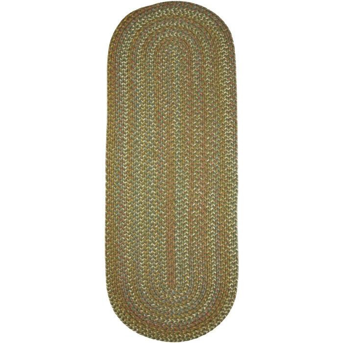 Rhody Cypress Olive CY67 2 ft. X 8 ft. Oval Runner Rug