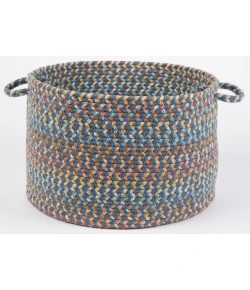 Rhody Cypress Marina Blue CY97 18 in. X 12 in. Basket Braided Rug