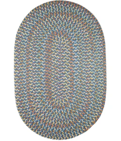 Rhody Cypress Marina Blue CY97 4 ft. X 6 ft. Oval Braided Rug