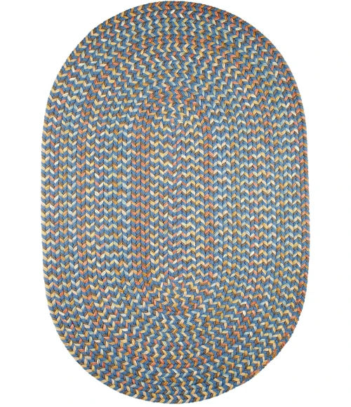 Rhody Cypress Marina Blue CY97 4 ft. X 6 ft. Oval Rug