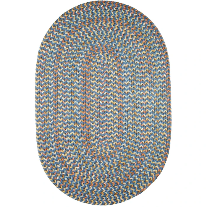 Rhody Cypress Marina Blue CY97 7 ft. X 9 ft. Oval Rug