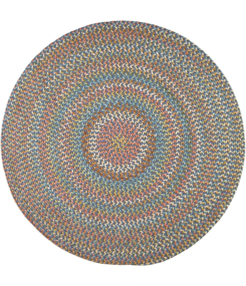 Rhody Cypress Marina Blue CY97 4 ft. X 4 ft. Round Rug