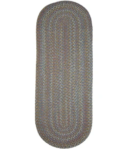 Rhody Cypress Marina Blue CY97 2 ft. X 8 ft. Oval Runner Braided Rug