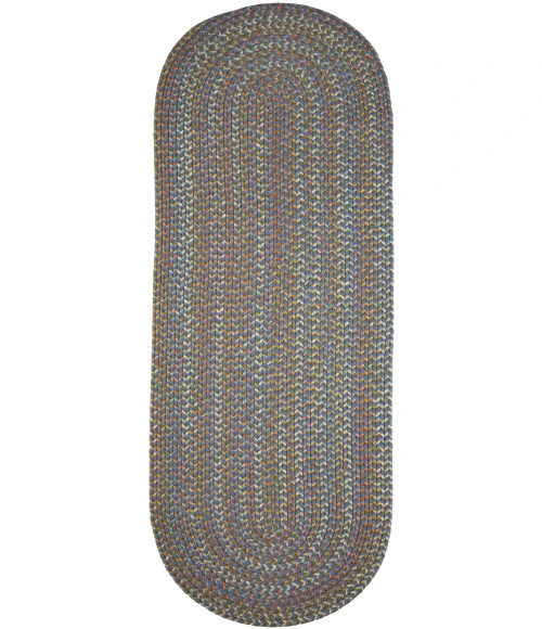 Rhody Cypress Marina Blue CY97 2 ft. X 8 ft. Oval Runner Rug