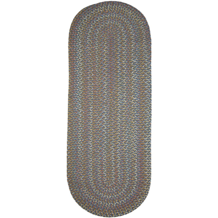 Rhody Cypress Marina Blue CY97 2 ft. X 8 ft. Oval Runner Rug