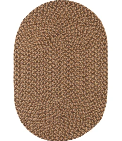 Rhody Camden Shades of Brown CD36 4 ft. X 6 ft. Oval Braided Rug