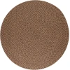 Rhody Camden Shades of Brown CD36 6 ft. X 6 ft. Round Braided Rug