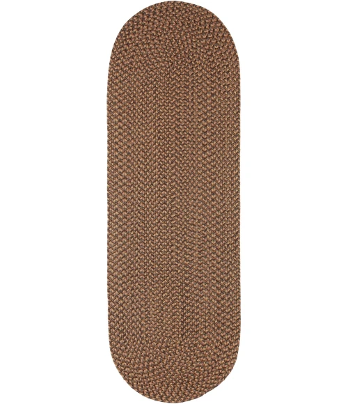 Rhody Camden Shades of Brown CD36 2 ft. X 8 ft. Oval Runner Rug