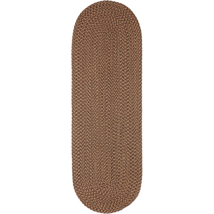 Rhody Camden Shades of Brown CD36 2 ft. X 10 ft. Oval Runner Rug