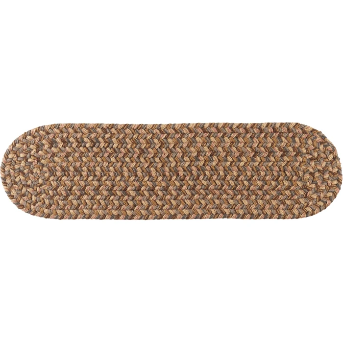 Rhody Camden Shades of Brown CD36 8 in. X 28 in. Stair Tread Set-of-13 Rug
