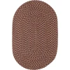 Rhody Camden Garnet CD46 4 ft. X 6 ft. Oval Braided Rug