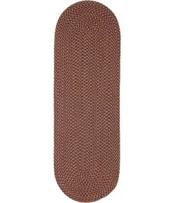 Rhody Camden Garnet CD46 2 ft. X 4 ft. Oval Runner Braided Rug