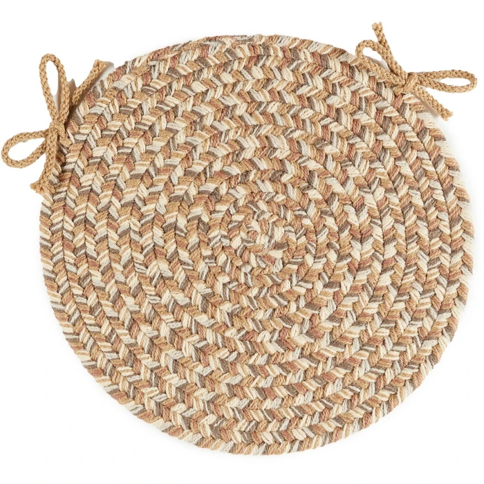 Rhody Camden Natural CD56 15 in. X 15 in. Chair Pad Rug