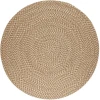 Rhody Camden Natural CD56 6 ft. X 6 ft. Round Braided Rug