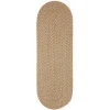 Rhody Camden Natural CD56 2 ft. X 8 ft. Oval Runner Braided Rug