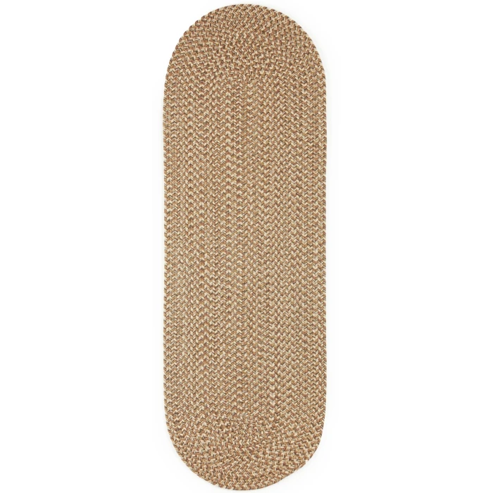 Rhody Camden Natural CD56 2 ft. X 10 ft. Oval Runner Rug
