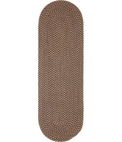 Rhody Camden Shadow CD86 2 ft. X 8 ft. Oval Runner Braided Rug