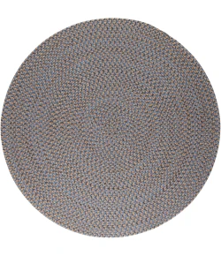Rhody Camden Denim Blue CD96 6 ft. X 6 ft. Round Braided Rug