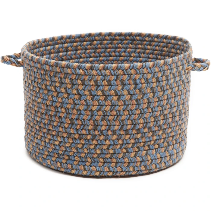 Rhody Camden Denim Blue CD96 18 in. X 12 in. Basket Rug