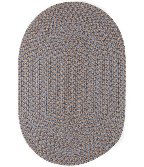 Rhody Camden Denim Blue CD96 7 ft. X 9 ft. Oval Rug