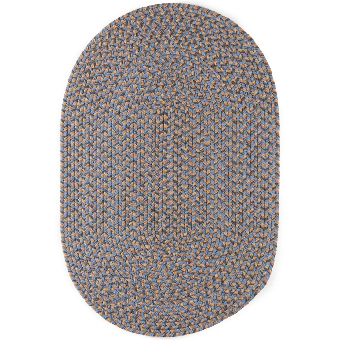 Rhody Camden Denim Blue CD96 10 ft. X 13 ft. Oval Rug
