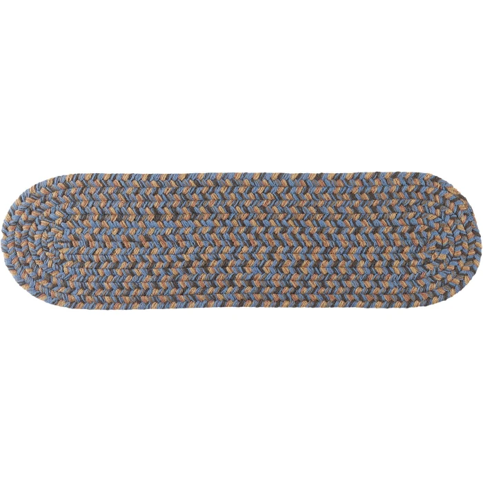 Rhody Camden Denim Blue CD96 8 in. X 28 in. Stair Tread Rug