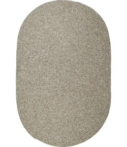 Rhody Elegance Warm Gray EG32 3 ft. X 5 ft. Oval Braided Rug